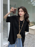 Fongt T-Shirt Female Summer Short Sleeve Design Sense 2023 New Irregular Loose Web Celebrity Student Coat