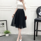 Fongt Yarn Skirt Women's Summer Long A Skirt High Waist 100 Folding Skirt 2025 Thin Soft Hanging Yarn Skirt