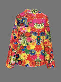 Fongt Spring And Summer New Women's Button-Print Casual Shirt Top