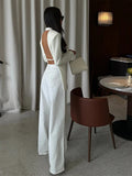 Fongt 2025 Autumn And Winter New Solid Color Back Hollow Slimming High-End Design Blazer Woman