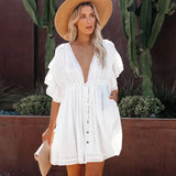Ruffles Solid Bandeau Mini