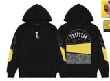 Fongt Hoodie Trapstar Letter Casual Street Youth Sweat Cotton Red Black Print Plus Velvet Hood