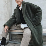 Long Overcoat Men High Quality Thicken Wool Bomber Jacket Coat Male Trench Woolen Warm Coat Mens Camel Teddy Coats