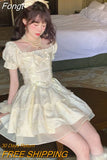 Sexy Princess Kawaii Dress Women Lace Japanese Lolita Party Mini Dress Female Korean Fashion Sweet Designer Dress