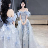 Fongt Chinese Adult Ceremony Collared Cheongsam Evening Dress Student Vocal Art Exam Dress 2025 New Long-Sleeved Dress