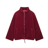 Fongt Explosion Women's Street Fashion With Loose Zipper Coat