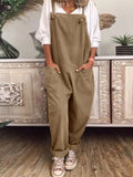 ZANZEA Summer Women Solid Jumpsuits Sleeveless Office Lady Baggy Overalls Casual Leisure Lady Loose Playsuits Oversized
