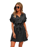 Dot Vintage High Waist Mini Casual