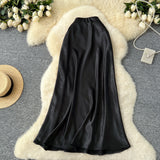 Fongt Sensed With The Frontal Half-Dress Woman 2025 New Light Luxury High-Rise Thin A-Word Bag With A Long Skirt With A Long Tail