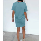 Fongt Summer Set Solid Round-Neck Short-Sleeved Dress