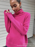 Fongt And Winter Pure Color Turtleneck Sweater Hot Selling Burst Comfortable Loose Basic Jacket Sweater Woman