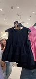 O Neck Pleated Shirts Blouses Loose Sleeveless Blusas Mujer Koreasn Chic Ruched Hem Shirt Tops Summer Clothes Women-Outfit