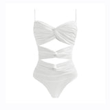 Pure White Bra-Meared Swimsuit Women 2025 New All-In-One Sexy
