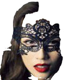 Beauty Mask Half Face Eye Yarn Crown Eye Mask Black Lace Queen Masquerade Princess Party Annual