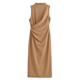 Fongt Midi Dress 2025 Spring/Summer Banquet Sleeveless Dresses In The Long Dress