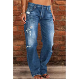 Fongt Wish Ladies Jeans Slimming Water Wash Thorn Trousers Trousers Nk205