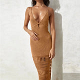 Fongt Sling Knitted Knitted Beach Burqa Strapped Lysobine Swimsuit Beach Dress Sunscreen