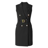 Fongt And Autumn High-Grade Thin 2025 Wind Coat Women's Long Spring And Autumn New Double Row Buckle Long Suit Coat