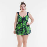 One Piece Swimsuit Women Plus Size Swimwear Bowknot 10XL Retro Vintage Bathing Suits Beachwear Print Swim Wear