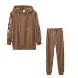 Fongt Spring Women's Clothing Hot Fashion Casual Pure Stripe Two Sets Of Sportswear Women's Clothing