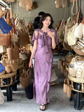 Fongt Xixi 2025 Spring/Summer New Korean Version Of Elegant High-Rise Sling Dress Thin Printed Dress Women 88205