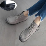 2021 Vintage Style Genuine Leather Women Boots Flat Booties Soft Cowhide Women's Shoes Ankle Boots zapatos