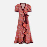 Fongt Bohemian Print Holiday Long Runner Dress