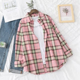 Design Women Blouses Shirts 2021 New Womens Tops And Blouses Long Sleeve Casual Plaid Shirt Young Style Lady Blouse