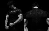 Fongt Demon Line Manuscript Spider Before And After Printing Short-Sleeved T-Shirt Summer Tide Necker Men's Top