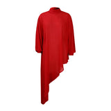 Fongt Summer Chiffon Irregular Fashion Size Women's Loose Dress