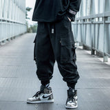 Tide Functional Windbreaker Pants Men's Autumn And Winter Loose Hip-Hop Brand Ins Foot-Bound Harlan Pants Cargo Pants Tide-Outfit