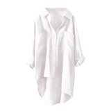 Fongt Casual Wind Pure Color Shirt Autumn Versatile New Women's Cardigan Double Pocket Long Sleeve Temperament