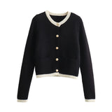 Fongt Spring Button Knitted Cardigan Coat Small Scented Women's Sweater 6427034