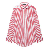 Fongt Spring And Summer New Striped Loose Shirt 3217253 Pajamas Trousers 6929414