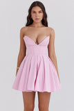 Fongt Summer New Women's Clothing Wrapped In Chest A Word Swing Sexy Short Dress Woman