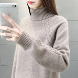 Sweater For Women Fall Winter Casual Knitted Tops Candy Colors Korean Long Sleeve Bottomed Pullover New Sueter