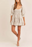 Gingham Babydoll Dress 703-0-Outfit