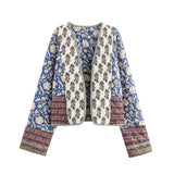 New Fall / Winter 2024 Women's Fashion Double-Sided Printed Quilted Cotton Jacket W063 9088-Outfit