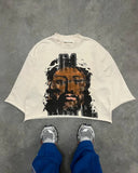 Fongt T-Shirt Five-Sleeved Loose Hip-Hop Top Tide Brand Series