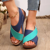 Fongt Sandals Women 2025 Summer New Pine Cake Thick Bottom With Skirt Casually Exposed Toe Beach