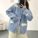 Sweater Winter Cardigan Fall 2021 Women Clothes Knit Cute Sweater Loose Causal Oversized Harajuku Cardigans Sueter