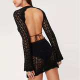 Fongt Knitted Empty Beach Burqas With Long-Sleeved Beach Skirts