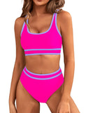 2025 New Sexy Swimsuit Female Bikini Split Color Multicolor