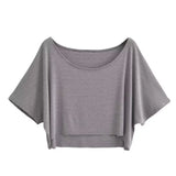 Trend Women's Wear Summer New Round-Neck Half-Sleeved T-Shirt Style Short Navel Blouse-Outfit