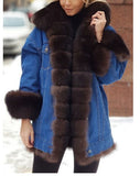 Fongt Explosion Wish Explosion Lady Fur All-In-One Long-Sleeved Jacket