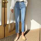 Fit Denim High Waist Ankle