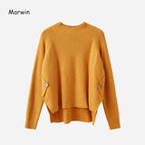 2020 New-Coming Winter Solid Turtleneck Pullovers Female Thick Knitted High Street Style Warm Soft Button Women