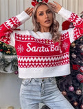 Fongt And Winter New Loose Simple Round Collar Knitted Knitted Christmas Sweater