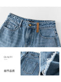 Denim Blue Shorts Women Thin Versatile Raw Commute Casual Simple High Waist Jeans Female Bottoms Summer 2022
