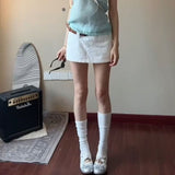 Fongt CEC Korean Small Fresh Mint Green Bead Hanging Neck Sling Waistcoat Coat Two-Piece Skirt